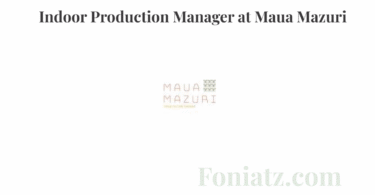 Indoor Production Manager at Maua Mazuri