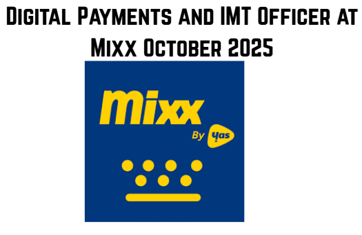 Digital Payments and IMT Officer at Mixx October 2025