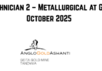Technician 2 – Metallurgical at GGM October 2025