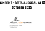 Engineer 1 – Metallurgical at GGM October 2025