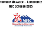 Relationship Manager – Agribusiness at NBC October 2025