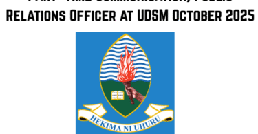 Part -Time Communication/Public Relations Officer at UDSM October 2025