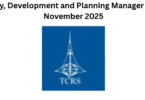 Strategy, Development and Planning Manager at TCRS November 2025