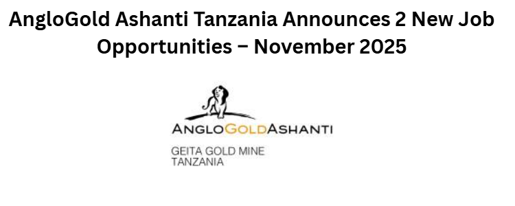 AngloGold Ashanti Tanzania Announces 2 New Job Opportunities – November 2025