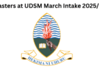 Masters at UDSM March Intake 2025/26