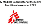 Deputy Medical Coordinator at Médecins Sans Frontières November 2025