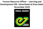 Human Resource Officer – Learning and Development (RE- Advertised) at Enza Zaden November 2025