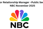 Senior Relationship Manager –Public Sector at NBC November 2025