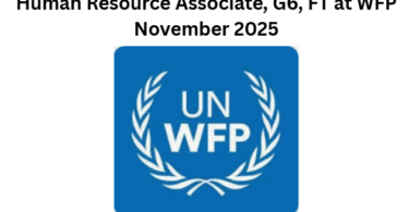 Human Resource Associate, G6, FT at WFP November 2025