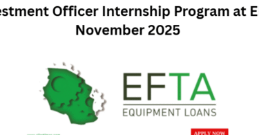 Investment Officer Internship Program at EFTA November 2025