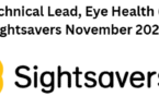 Global Technical Lead, Eye Health (ECSA) at Sightsavers November 2025