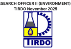 RESEARCH OFFICER II (ENVIRONMENT) at TIRDO November 2025