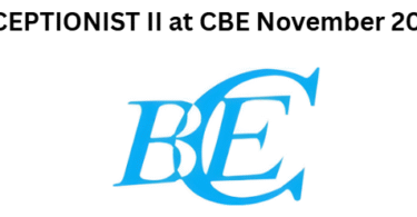 RECEPTIONIST II at CBE November 2025