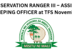CONSERVATION RANGER III – ASSISTANT BEEKEEPING OFFICER at TFS November 2025