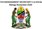 OFFICE MANAGEMENT SECRETARY II at Shirika la Mzinga November 2025