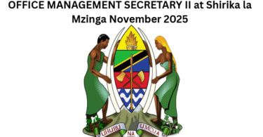 OFFICE MANAGEMENT SECRETARY II at Shirika la Mzinga November 2025